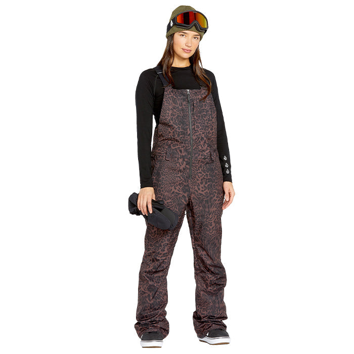 ボルコム スノーボード ウェア ビブパンツ VOLCOM WOMENS SWIFT BIB OVERALL Leopard レディース 24-25 日本正規品