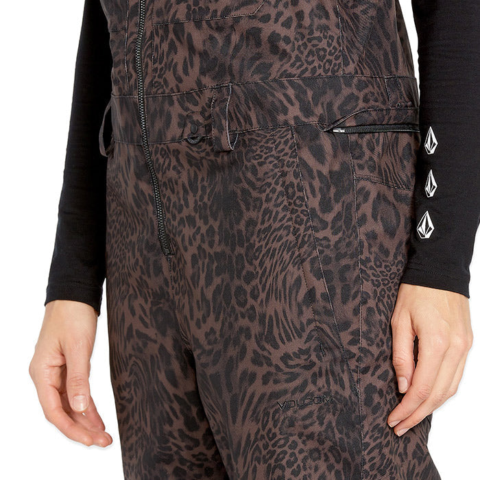 ボルコム スノーボード ウェア ビブパンツ VOLCOM WOMENS SWIFT BIB OVERALL Leopard レディース 24-25 日本正規品