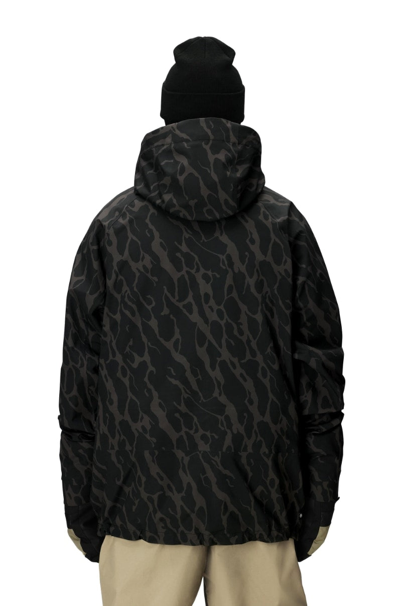 686 ロクハチロク MENS SMARTY 3-IN-1 RODEO 3L JACKET BLACK FRACTURE PRINT 25-26 スノーボード ウェア