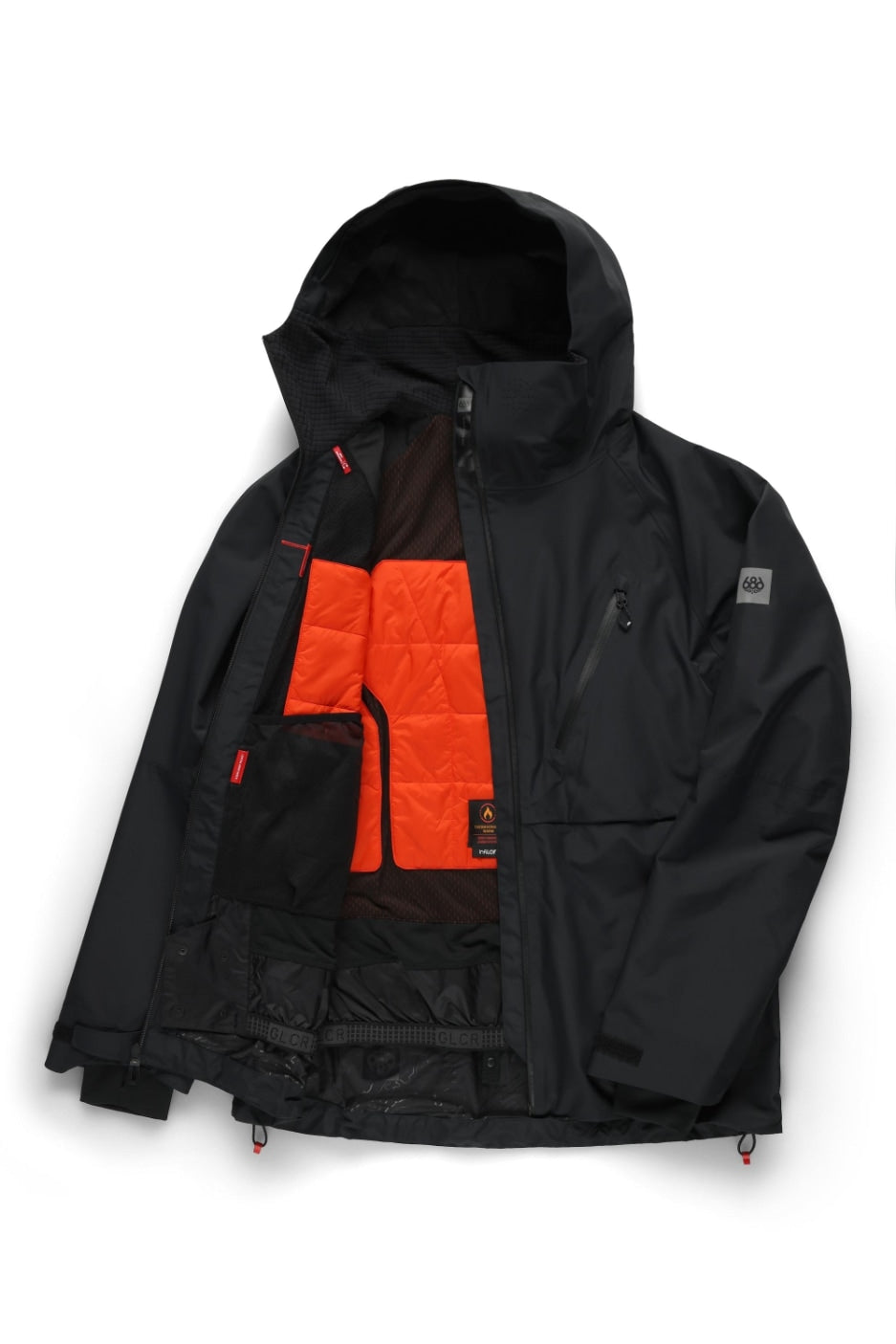 686 ロクハチロク MENS HYDRA THERMAGRAPH JACKET BLACK 25-26 スノーボード ウェア