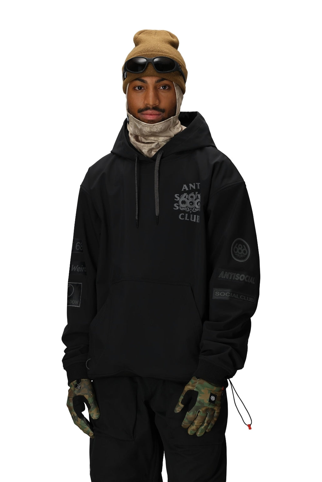 686 ロクハチロク MENS WATERPROOF ASSC F1 HOODY ASSC BLACK 25-26 スノーボード ウェア