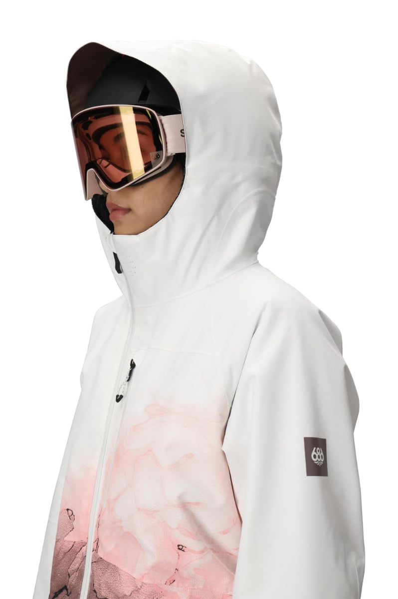 686 ロクハチロク WOMENS HYDRA THERMAGRAPHJACKET PEPPERCORN CLOUDBREAK 25-26 スノーボード ウェア
