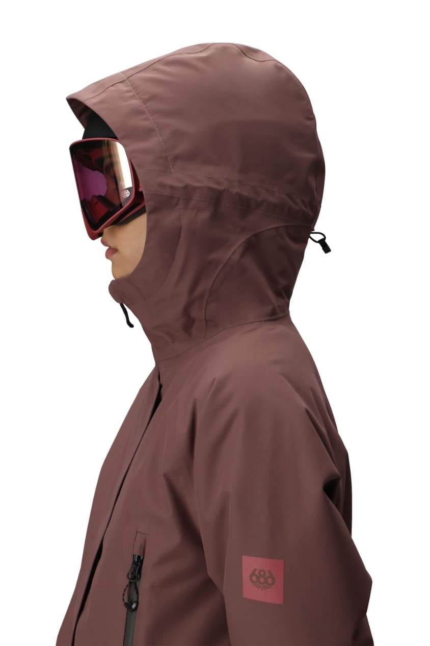686 ロクハチロク WOMENS WHISPER INSULATED JACKET PEPPERCORN 25-26 スノーボード ウェア