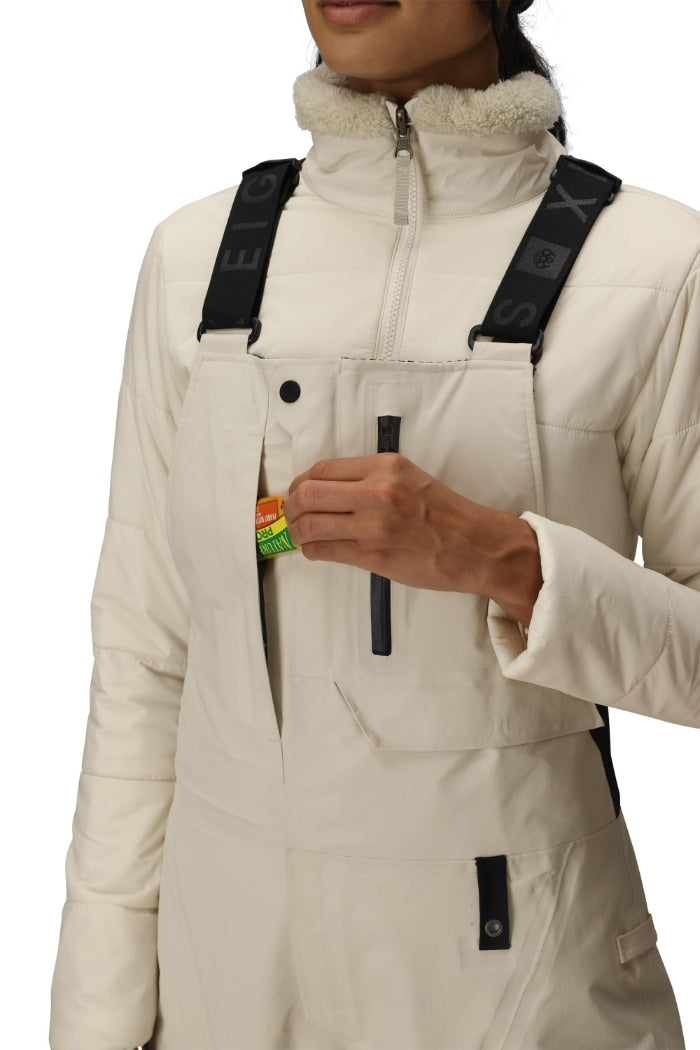 686 ロクハチロク WOMENS GORE-TEX DISPATCH SHELL BIB LIMESTONE 25-26 スノーボード ウェア