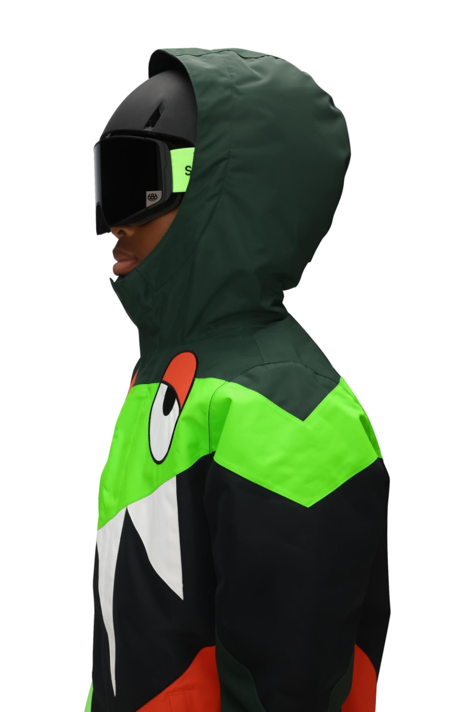 686 ロクハチロク BOYS SNAGGLETOOTH OWEN INSULATED JACKET BOREALIS GREEN COLORBLOCK 25-26 スノーボード ウェア