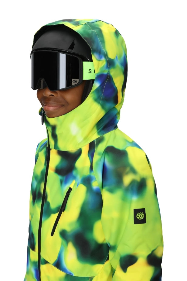 686 ロクハチロク Boys' Hydra Insulated Jacket BOREALIS GREEN SOLAR 25-26 スノーボード ウェア