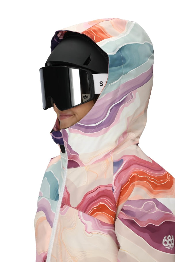 686 ロクハチロク Girls' Athena Insulated Jacket SEDIMENTARY PRINT 25-26 スノーボード ウェア