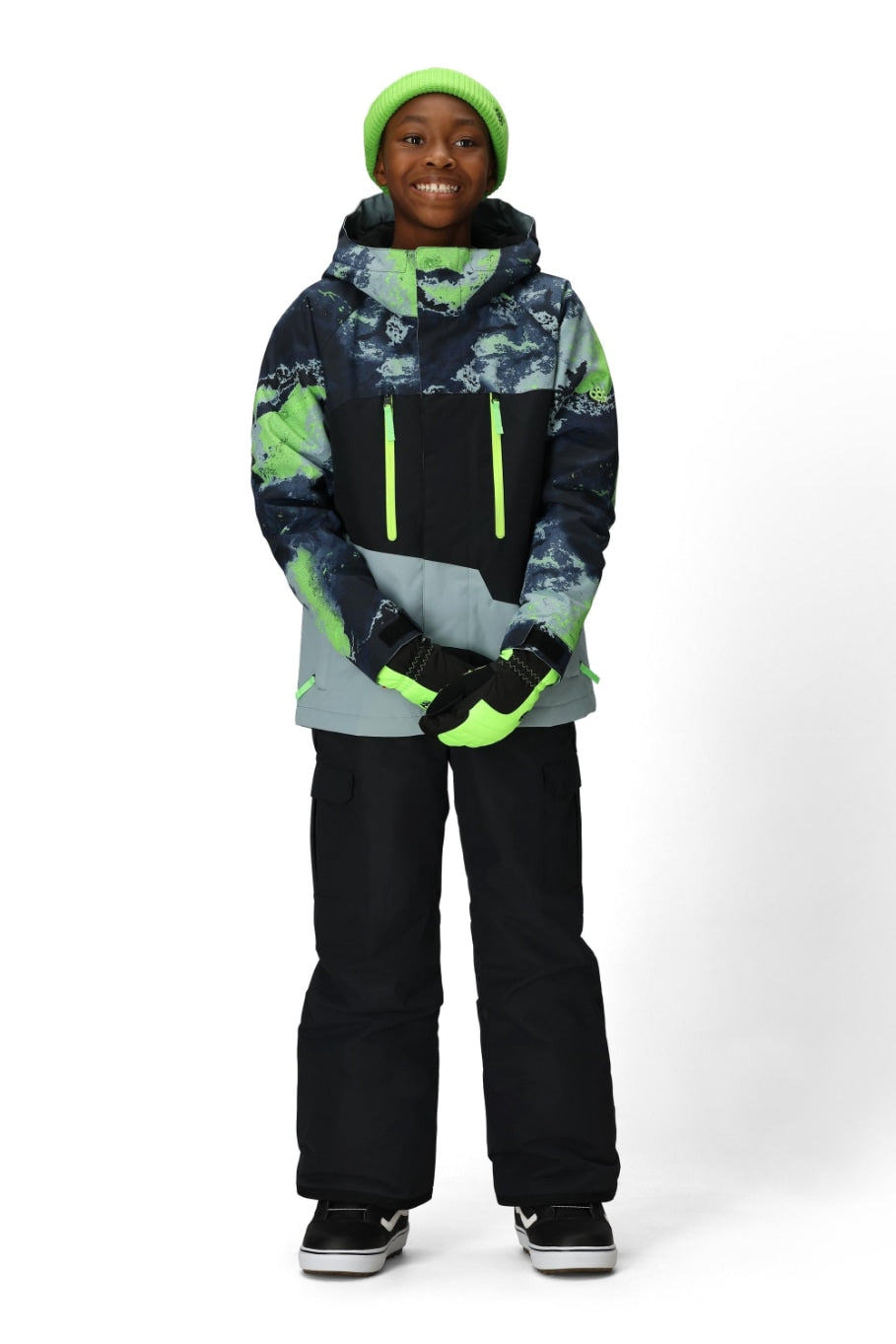 686 ロクハチロク Boys' Infinity Cargo Insulated Pant BLACK 25-26 スノーボード ウェア