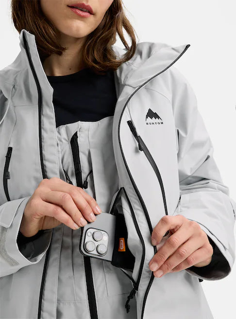 スノーボード ウェア バートン BURTON W Reserve GORE-TEX 2L Jacket Gray Cloud 25-26 送料無料 日本正規品