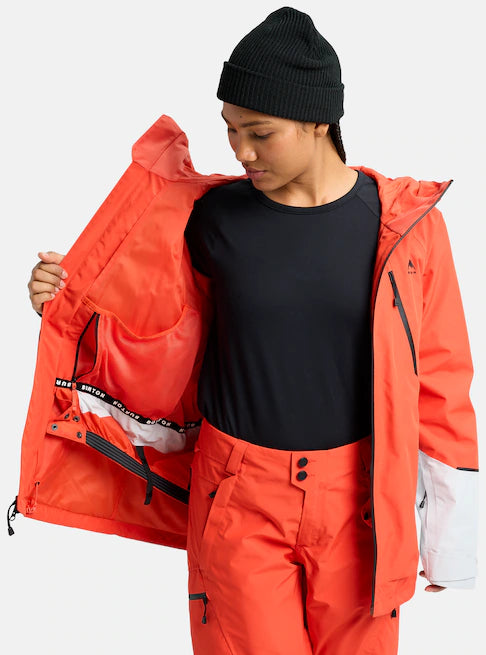 スノーボード ウェア バートン BURTON W Reserve GORE-TEX 2L Jacket Fiesta Red / Gray Cloud 25-26 送料無料 日本正規品