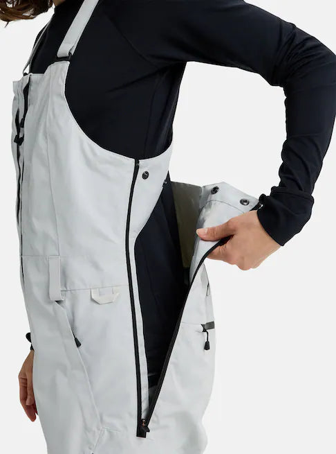 スノーボード ウェア バートン BURTON W Reserve GORE-TEX 2L Bibs Gray Cloud 25-26 送料無料 日本正規品