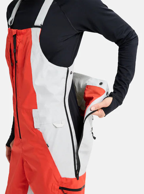 スノーボード ウェア バートン BURTON W Reserve GORE-TEX 2L Bibs Fiesta Red / Gray Cloud 25-26 送料無料 日本正規品