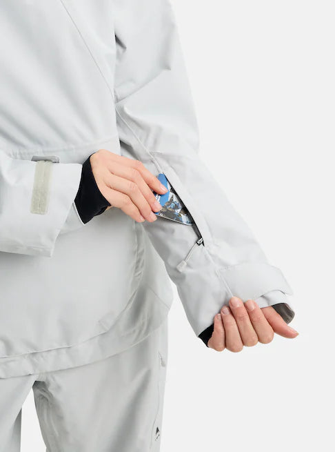スノーボード ウェア バートン BURTON W Reserve 2L Relaxed Anorak Gray Cloud 25-26 送料無料 日本正規品 予約商品 店頭受け取り可能