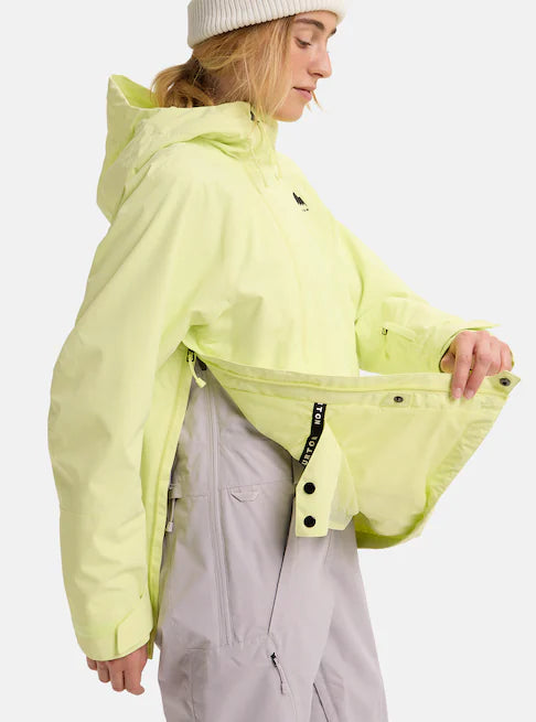 スノーボード ウェア バートン BURTON W Reserve 2L Relaxed Anorak Glow Yellow Green 25-26 送料無料 日本正規品 予約商品 店頭受け取り可能