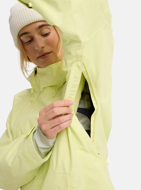 スノーボード ウェア バートン BURTON W Reserve 2L Relaxed Anorak Glow Yellow Green 25-26 送料無料 日本正規品 予約商品 店頭受け取り可能