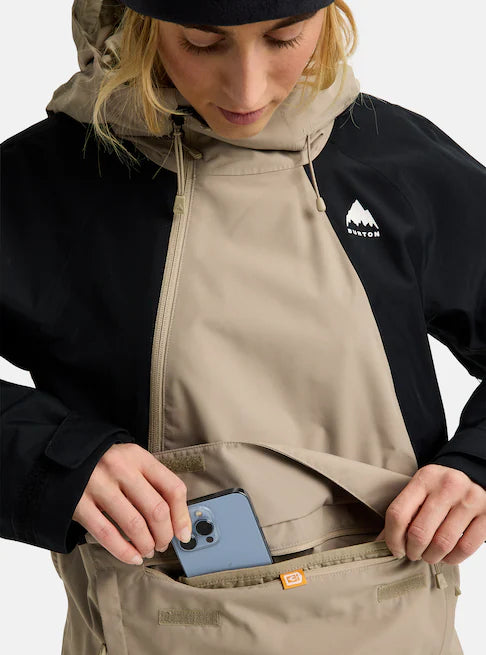 スノーボード ウェア バートン BURTON W Reserve 2L Relaxed Anorak Summit Taupe / True Black 25-26 送料無料 日本正規品 予約商品 店頭受け取り可能