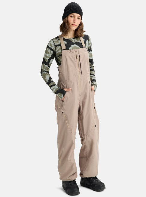 スノーボード ウェア バートン BURTON W Reserve 2L Bib Pants Summit Taupe 25-26 送料無料 日本正規品 予約商品 店頭受け取り可能