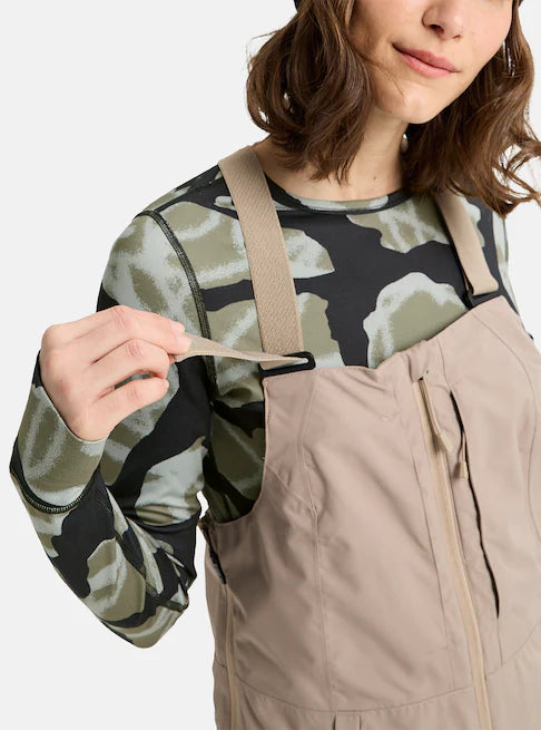 スノーボード ウェア バートン BURTON W Reserve 2L Bib Pants Summit Taupe 25-26 送料無料 日本正規品 予約商品 店頭受け取り可能