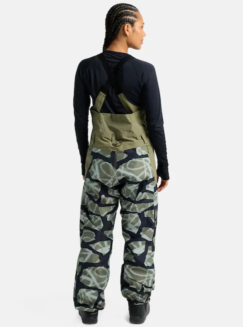 スノーボード ウェア バートン BURTON W Reserve 2L Bib Pants Graffiti Camo / Forest Moss 25-26 送料無料 日本正規品 予約商品 店頭受け取り可能