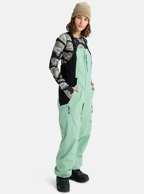スノーボード ウェア バートン BURTON W Reserve 2L Bib Pants Soft Sage / True Black 25-26 送料無料 日本正規品 予約商品 店頭受け取り可能