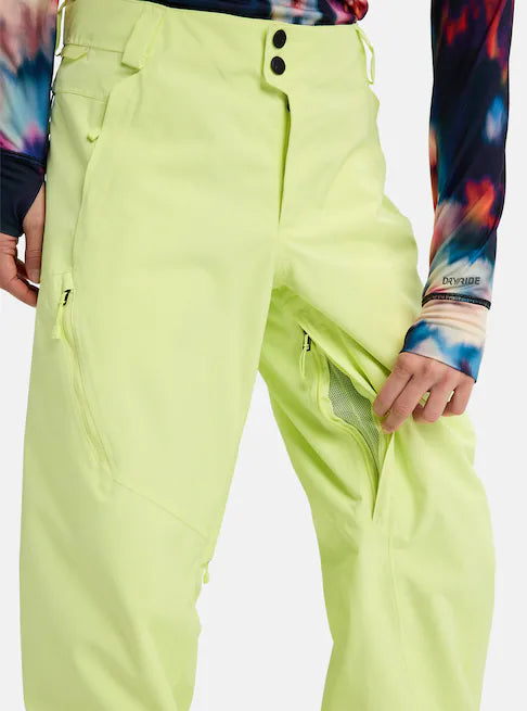 スノーボード ウェア バートン BURTON W Reserve 2L Relaxed Pants Glow Yellow Green 25-26 送料無料 日本正規品 予約商品 店頭受け取り可能