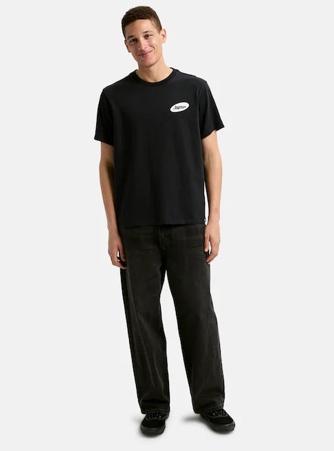 スノーボード ウェア バートン BURTON Heavyweight Logo Short Sleeve T-Shirt True Black 25-26 送料無料 日本正規品 予約商品 店頭受け取り可能
