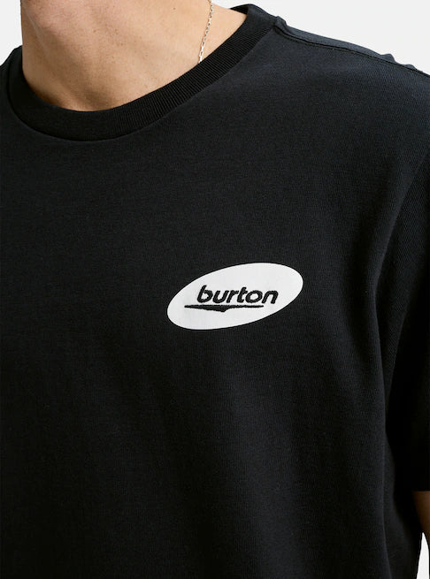 スノーボード ウェア バートン BURTON Heavyweight Logo Short Sleeve T-Shirt True Black 25-26 送料無料 日本正規品 予約商品 店頭受け取り可能