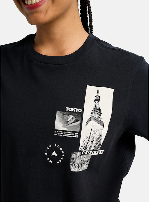 スノーボード ウェア バートン BURTON Tokyo Short Sleeve T-Shirt True Black 25-26 送料無料 日本正規品 予約商品 店頭受け取り可能