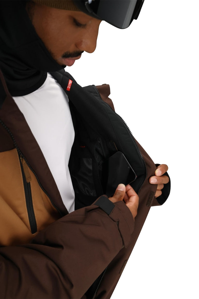 686 ロクハチロク MENS GEO INSULATED JACKET COFFEE COLORBLOCK 25-26 スノーボード ウェア