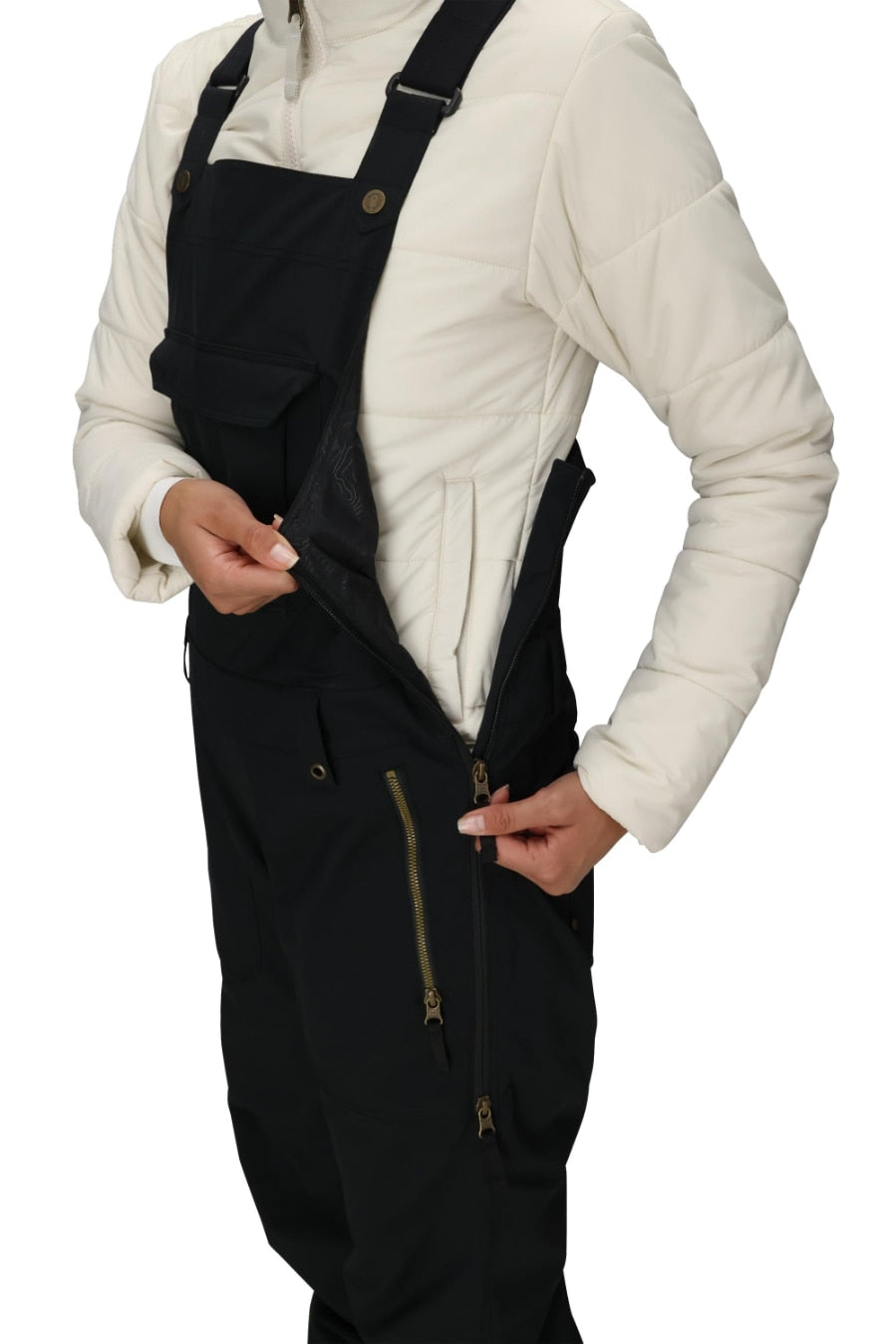 686 ロクハチロク WOMENS BLACK MAGIC INSULATED BIB BLACK 25-26 スノーボード ウェア
