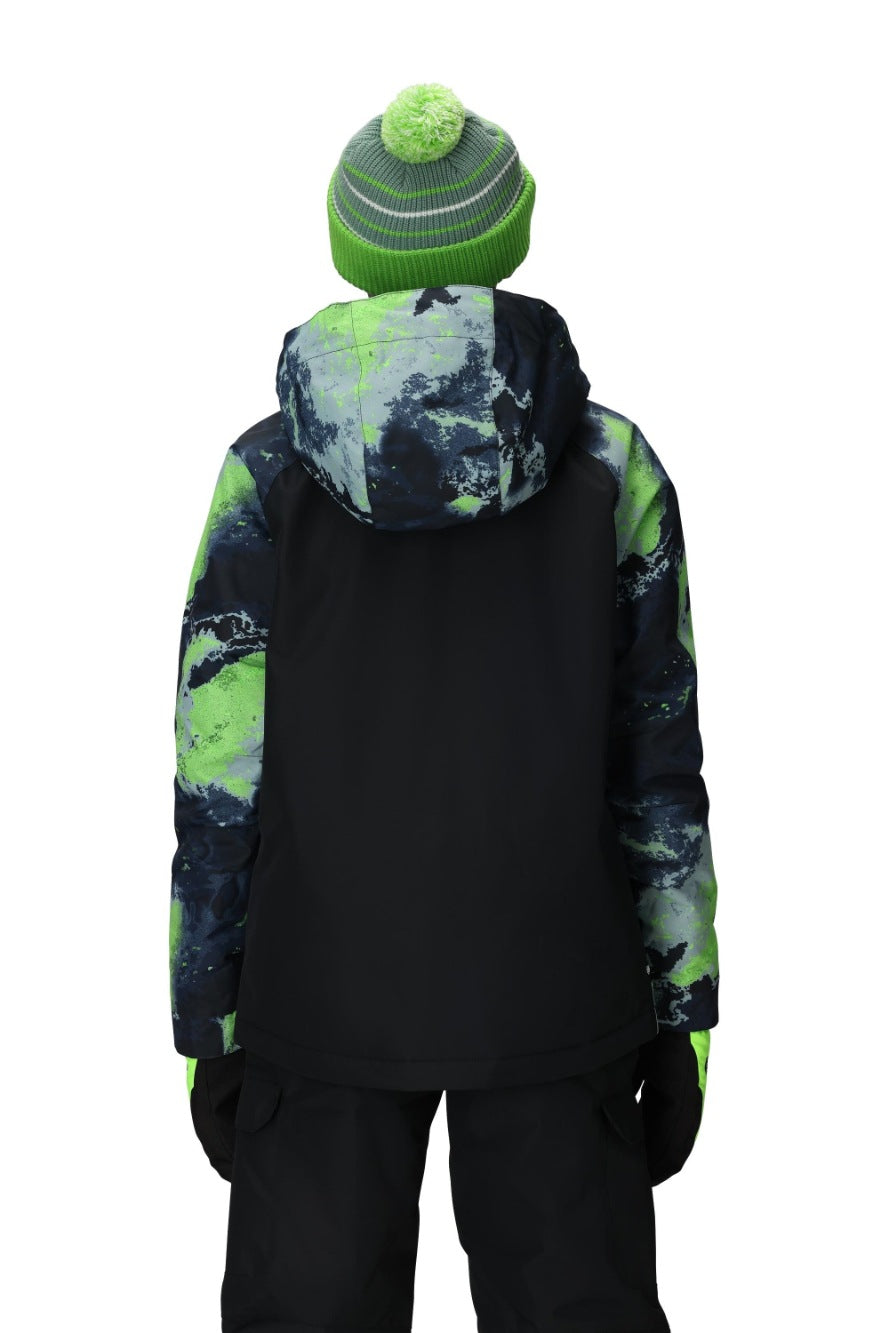 686 ロクハチロク Boys' Geo Insulated Jacket BLUE HEMISPHERE COLORBLOCK 25-26 スノーボード ウェア