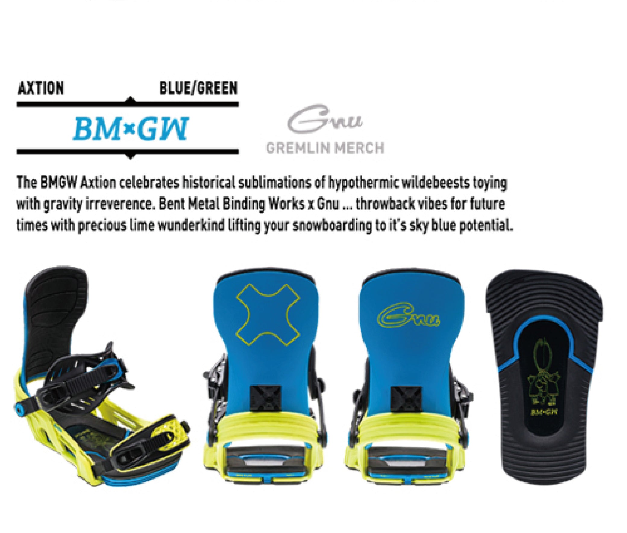 スノーボード ビンディング ベントメタル BENT METAL AXTION Blue/Green 23-24 送料無料 日本正規品 店頭受け取り可能
