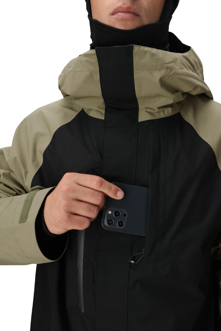 686 ロクハチロク MENS GORE-TEX CORE SHELL JACKET SAGE COLORBLOCK 25-26 スノーボード ウェア