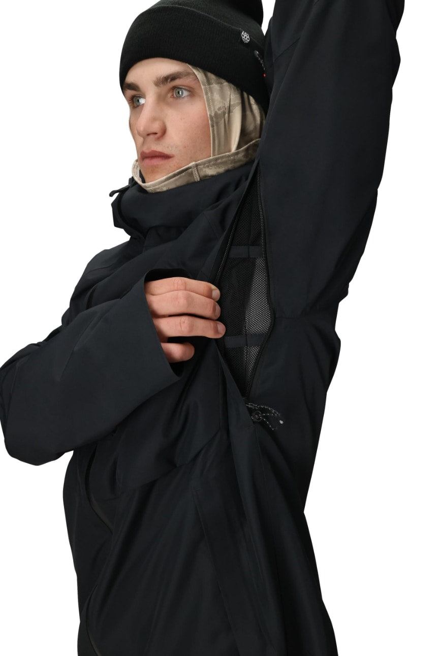 686 ロクハチロク MENS HYDRA THERMAGRAPH JACKET BLACK 25-26 スノーボード ウェア