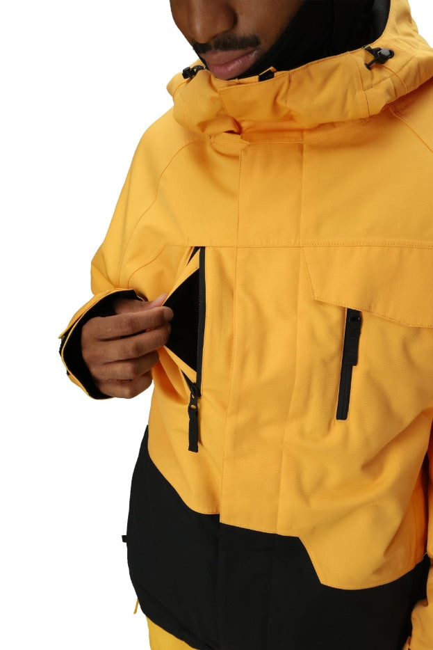 686 ロクハチロク MENS GEO INSULATED JACKET YELLOW GOLD COLORBLOCK 25-26 スノーボード ウェア