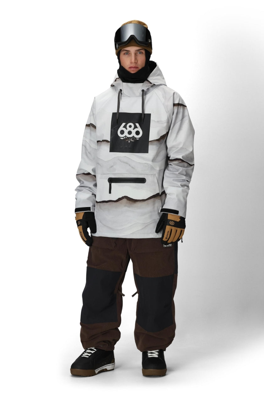 686 ロクハチロク Men's Waterproof Hoody SMOKE MOUNTAIN PRINT 25-26 スノーボード ウェア
