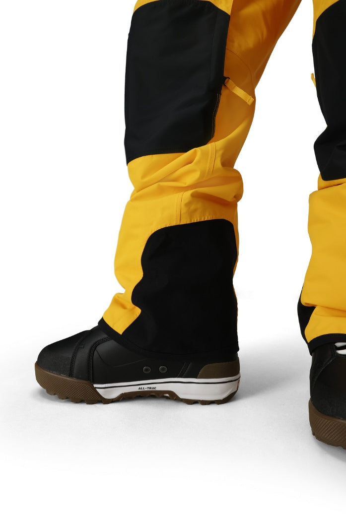 686 ロクハチロク MENS 20K HOT LAP SHELL BIB YELLOW GOLD COLORBLOCK 25-26 スノーボード ウェア