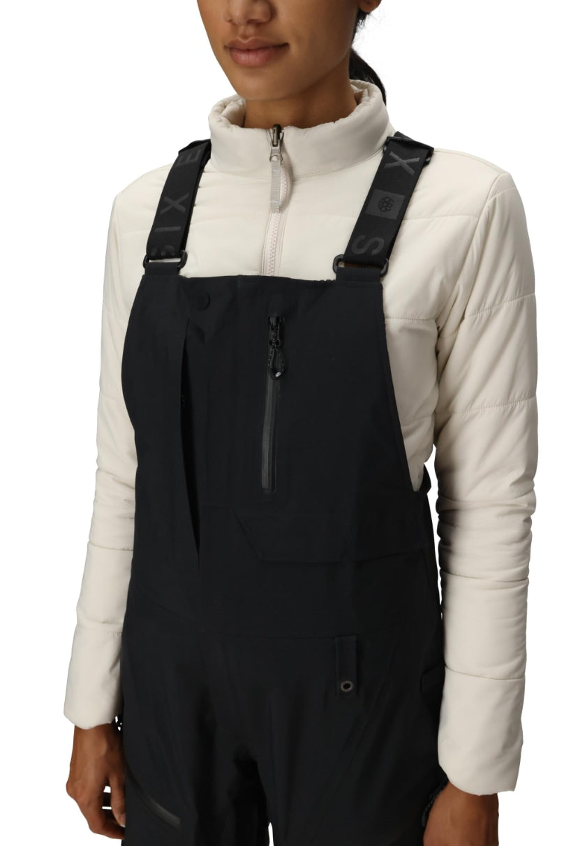 686 ロクハチロク WOMENS GORE-TEX DISPATCH SHELL BIB BLACK 25-26 スノーボード ウェア