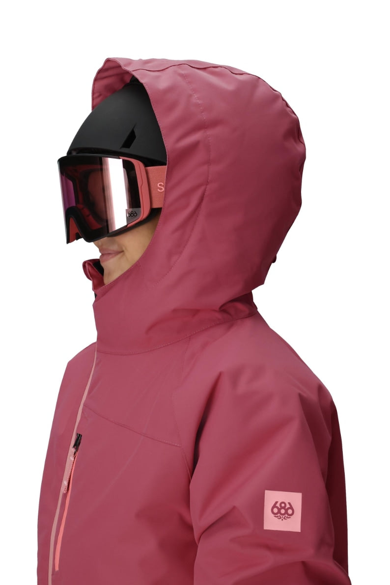 686 ロクハチロク Girls' Hydra Insulated Jacket ROSEWOOD 25-26 スノーボード ウェア
