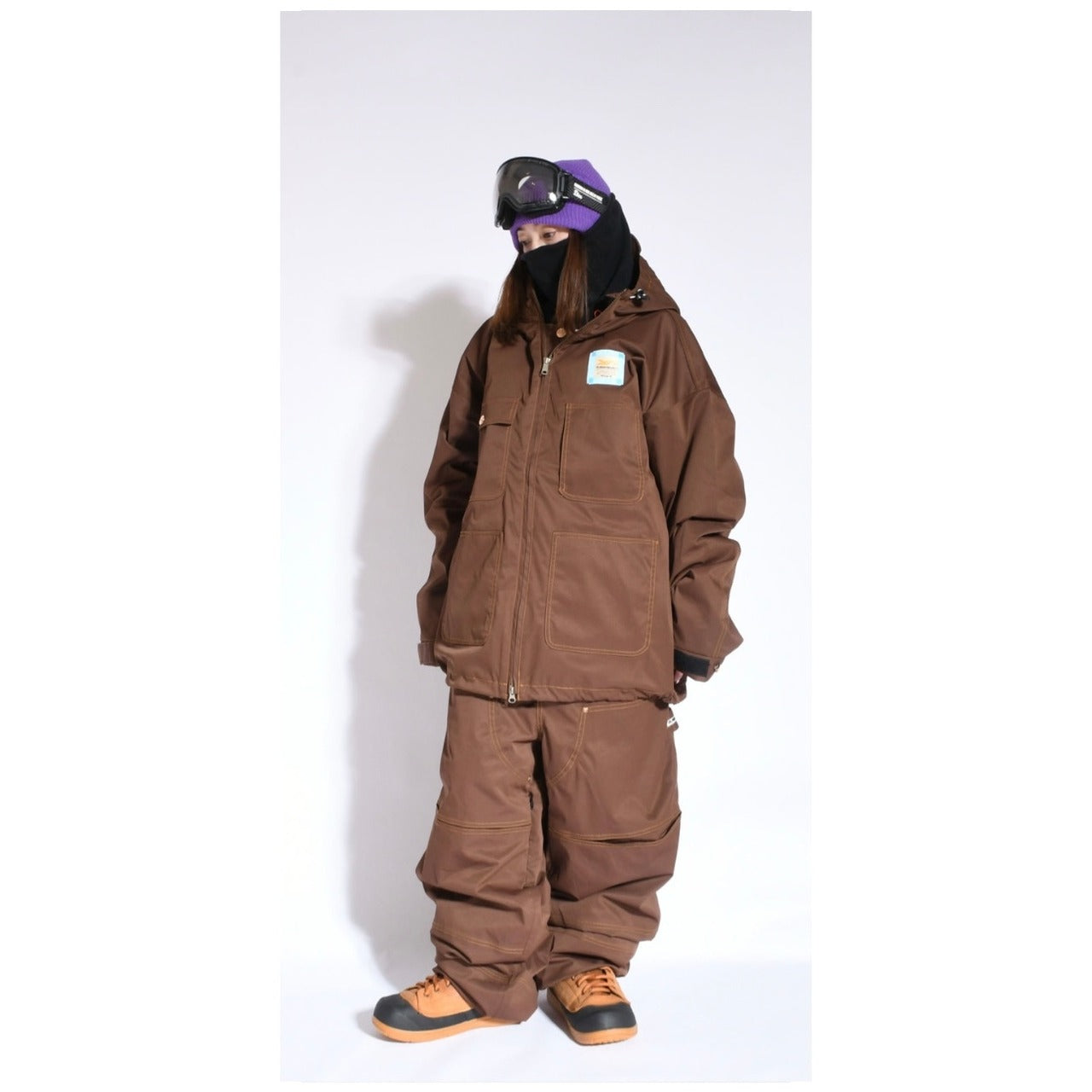 スノーボード ウェア プランビー PLAN B WORKER BIB PANTS BROWN 送料無料 日本正規品 予約商品 店頭受け取り可能