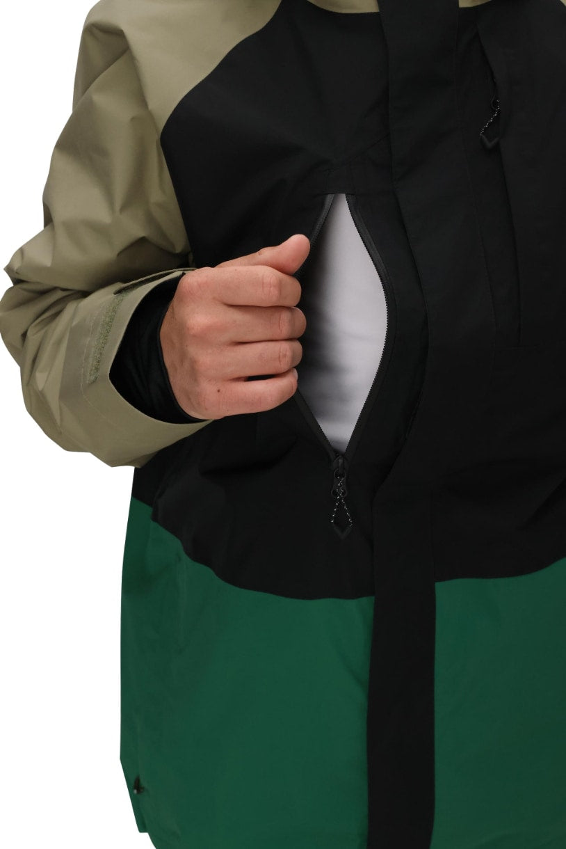 686 ロクハチロク MENS GORE-TEX CORE SHELL JACKET SAGE COLORBLOCK 25-26 スノーボード ウェア