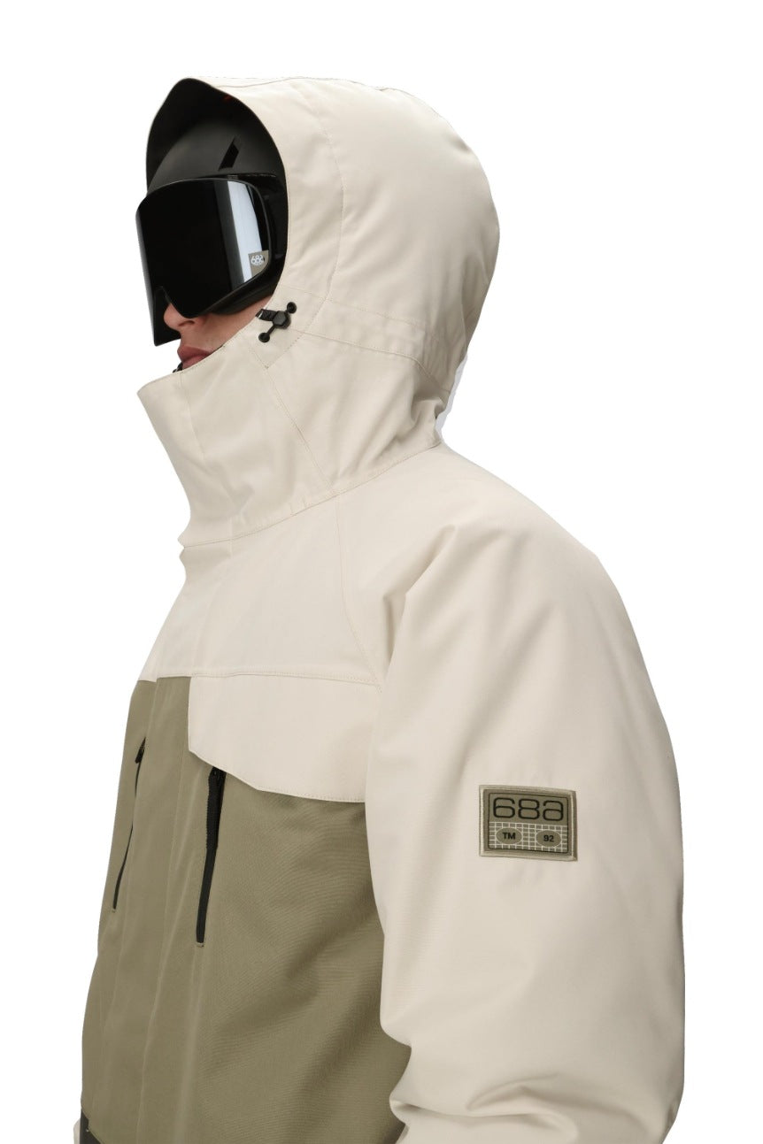 686 ロクハチロク MENS GEO INSULATED JACKET LIMESTONE COLORBLOCK 25-26 スノーボード ウェア