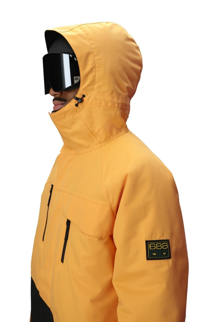 686 ロクハチロク MENS GEO INSULATED JACKET YELLOW GOLD COLORBLOCK 25-26 スノーボード ウェア