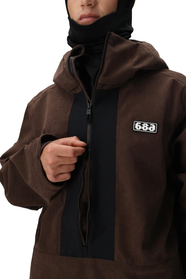 686 ロクハチロク Men's Ghost 2.5L Anorak COFFEE CORDUROY 25-26 スノーボード ウェア
