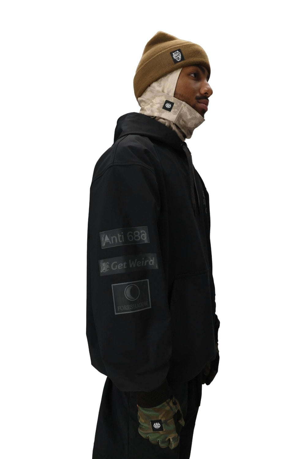 686 ロクハチロク MENS WATERPROOF ASSC F1 HOODY ASSC BLACK 25-26 スノーボード ウェア
