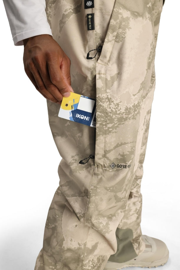 686 ロクハチロク MENS GORE-TEX CORE SHELL PANT LIMESTONE HEMISPHERE PRINT 25-26 スノーボード ウェア
