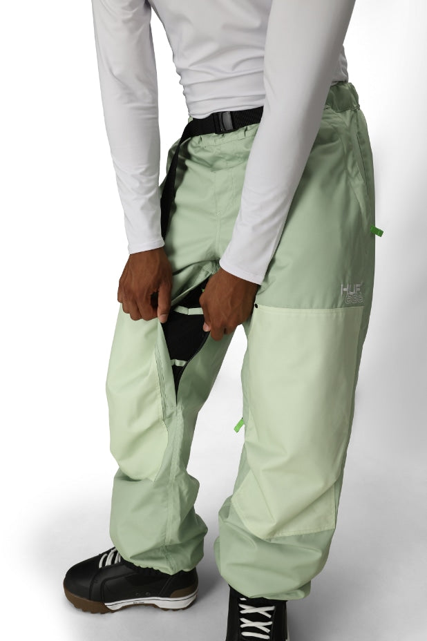 686 ロクハチロク MENS 686 HUF DOUBLE H SHELL PANT HUF GREEN COLORBLOCK 25-26 スノーボード ウェア