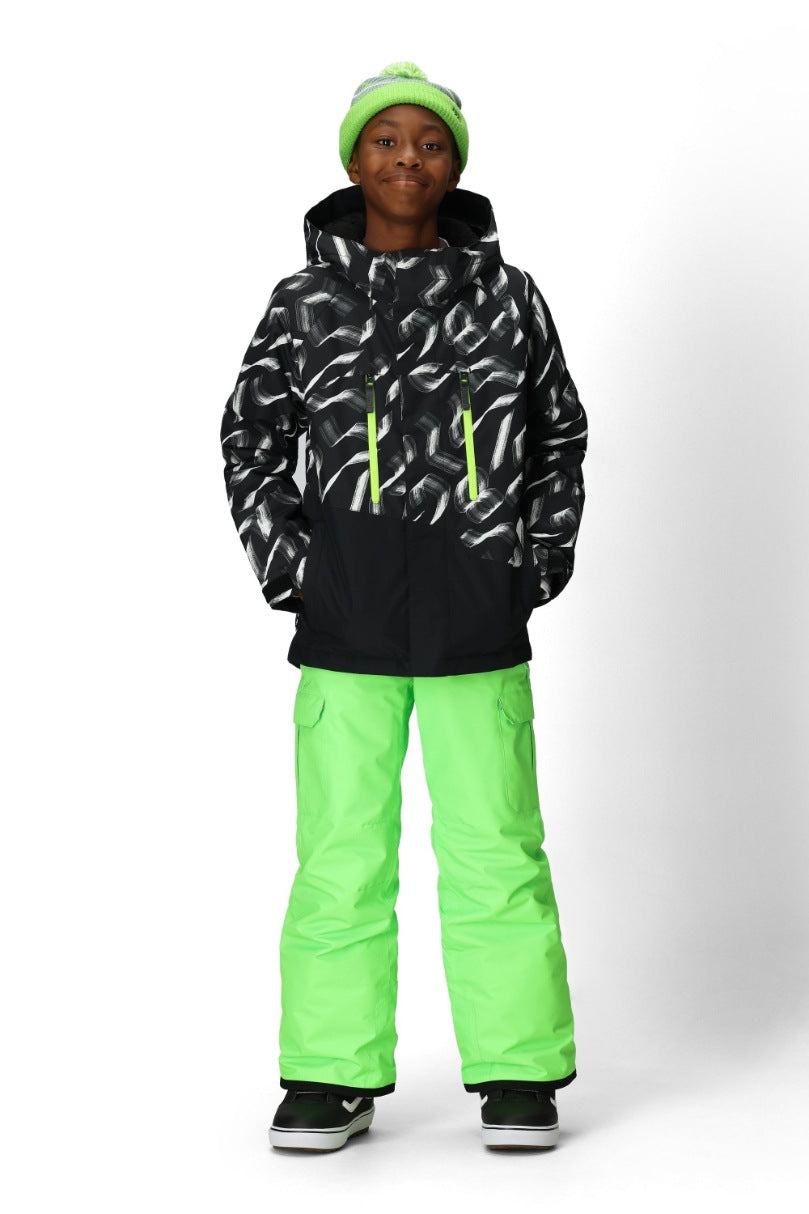686 ロクハチロク Boys' Geo Insulated Jacket BRUSH STOKE COLORBLOCK 25-26 スノーボード ウェア