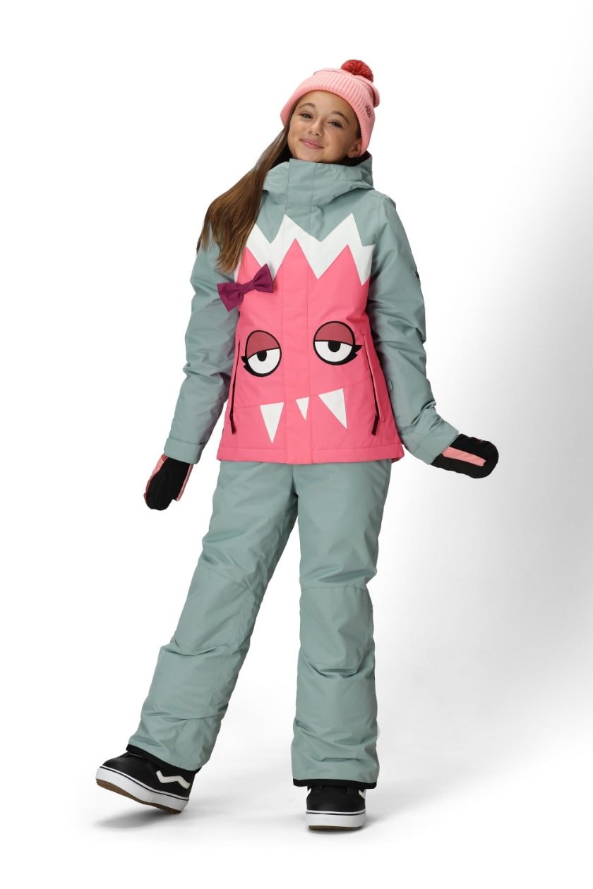 686 ロクハチロク GIRLS SNAGGLETOOTH LUNA INSULATED JACKET GERANIUM PINK COLORBLOCK 25-26 スノーボード ウェア