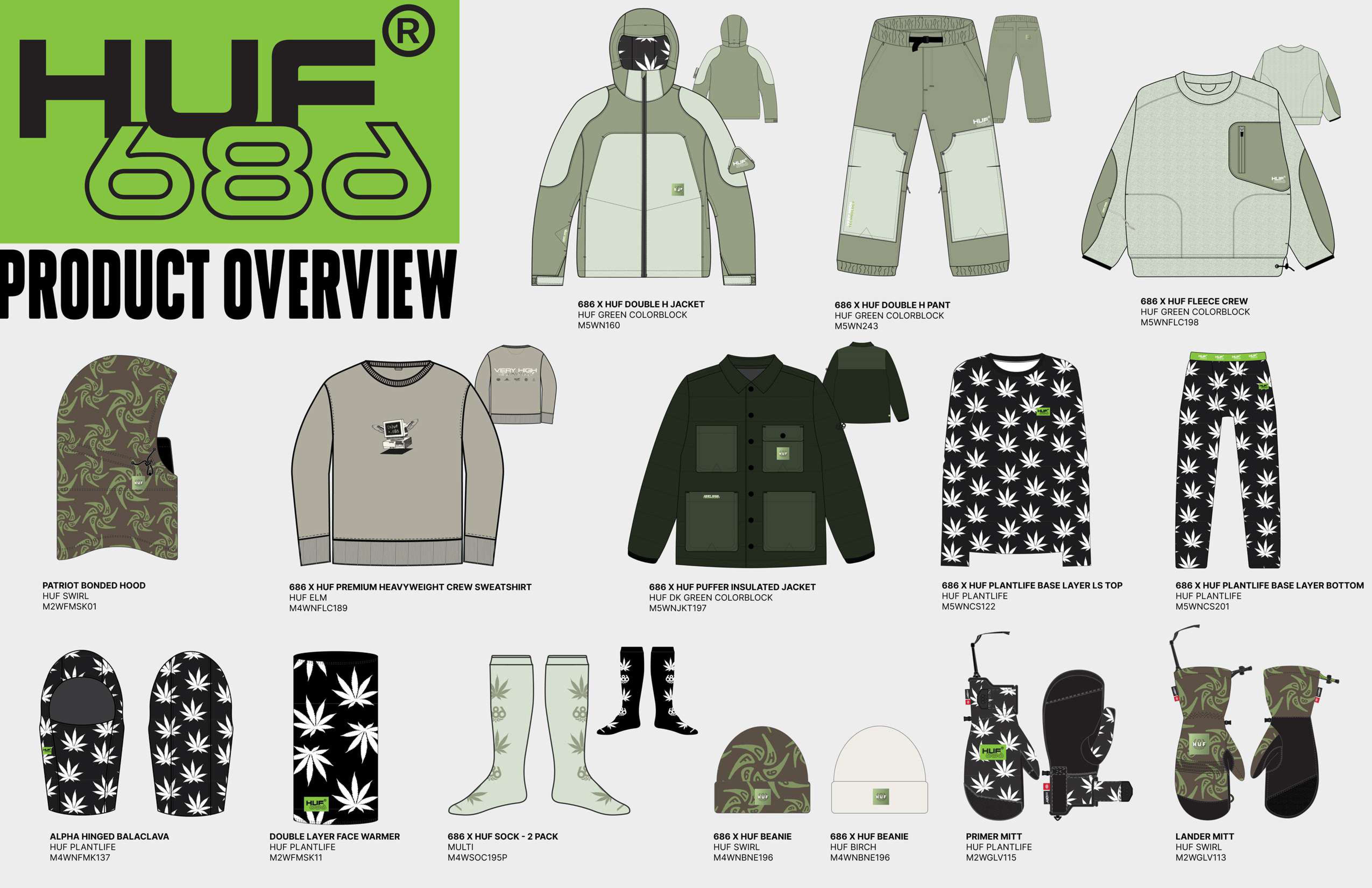 25-26 686 686 HUF PREMIUM HEAVYWEIGHT CREW SWEATSHIRT HUF ELM 25-26 送料無料 予約商品 店頭受け取り可能